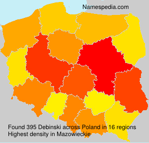 Surname Debinski in Poland Surname Debinski in Poland
