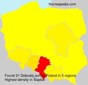 Surname Debudaj in Poland