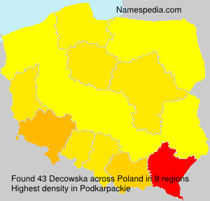 Surname Decowska in Poland Surname Decowska in Poland