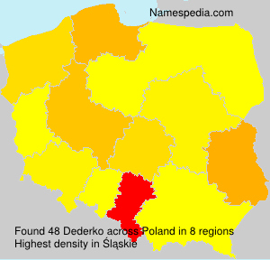 Surname Dederko in Poland Surname Dederko in Poland