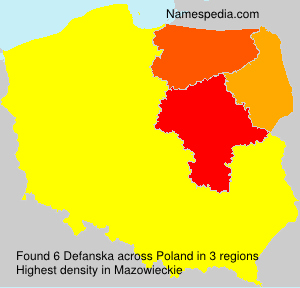 Surname Defanska in Poland Surname Defanska in Poland