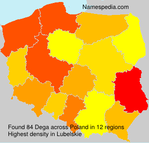 Surname Dega in Poland Surname Dega in Poland