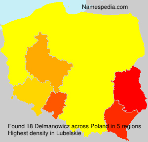 Surname Delmanowicz in Poland Surname Delmanowicz in Poland