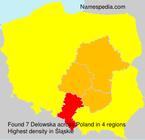 Surname Delowska in Poland Surname Delowska in Poland
