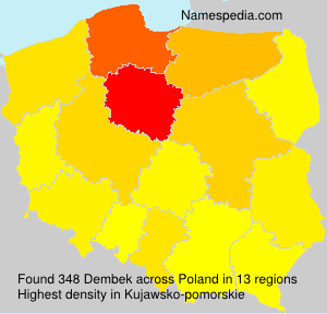 Surname Dembek in Poland Surname Dembek in Poland