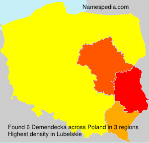 Surname Demendecka in Poland Surname Demendecka in Poland