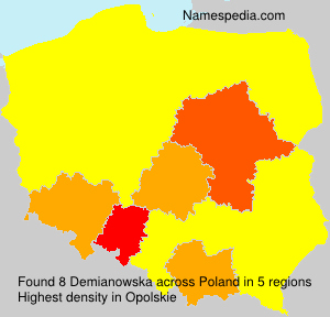 Surname Demianowska in Poland Surname Demianowska in Poland