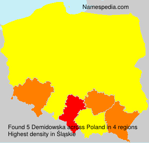 Surname Demidowska in Poland Surname Demidowska in Poland