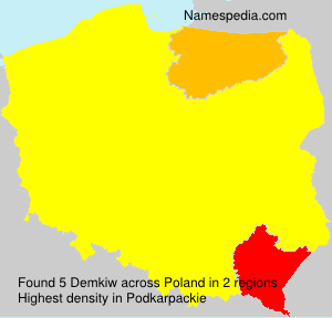 Surname Demkiw in Poland Surname Demkiw in Poland