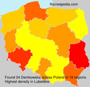 Surname Demkowska in Poland Surname Demkowska in Poland