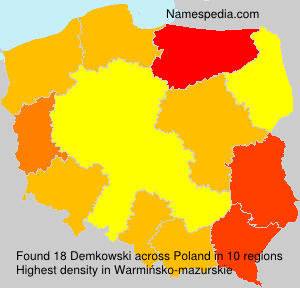 Surname Demkowski in Poland Surname Demkowski in Poland