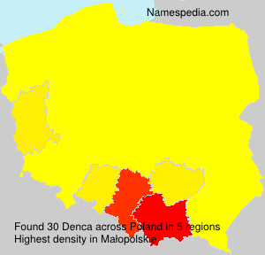 Surname Denca in Poland Surname Denca in Poland