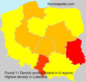 Surname Denicki in Poland Surname Denicki in Poland
