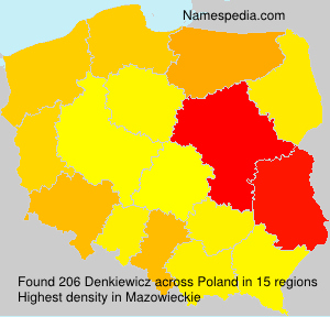 Surname Denkiewicz in Poland Surname Denkiewicz in Poland