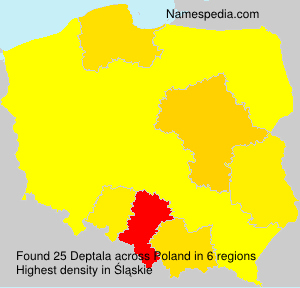 Surname Deptala in Poland Surname Deptala in Poland