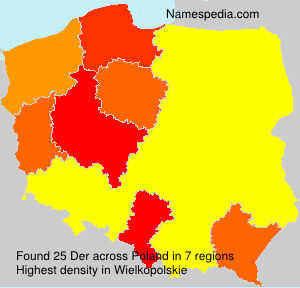 Surname Der in Poland Surname Der in Poland