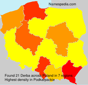 Surname Derba in Poland Surname Derba in Poland