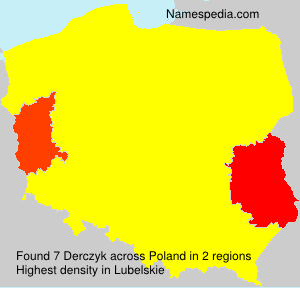 Surname Derczyk in Poland Surname Derczyk in Poland