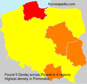 Surname Derdej in Poland Surname Derdej in Poland