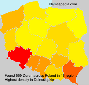 Surname Deren in Poland Surname Deren in Poland