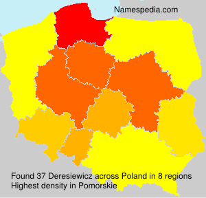 Surname Deresiewicz in Poland Surname Deresiewicz in Poland