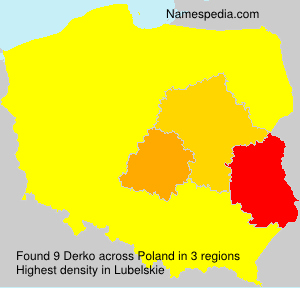 Surname Derko in Poland Surname Derko in Poland