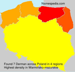 Surname Derman in Poland Surname Derman in Poland