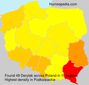 Surname Derylak in Poland Surname Derylak in Poland