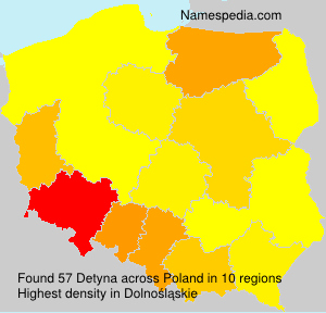 Surname Detyna in Poland