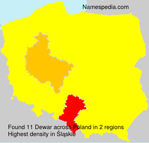 Surname Dewar in Poland Surname Dewar in Poland