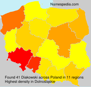 Surname Diakowski in Poland Surname Diakowski in Poland