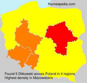 Surname Ditkowski in Poland Surname Ditkowski in Poland