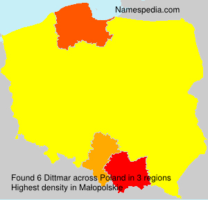 Surname Dittmar in Poland Surname Dittmar in Poland