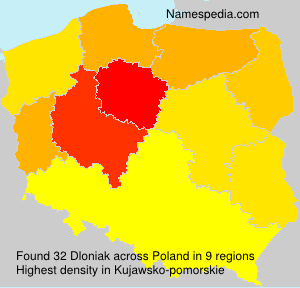 Surname Dloniak in Poland