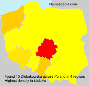 Surname Dlubakowska in Poland