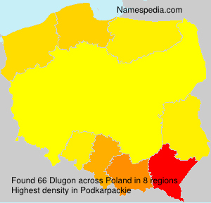 Surname Dlugon in Poland