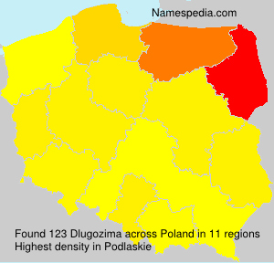Surname Dlugozima in Poland