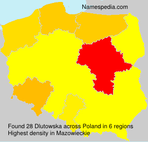 Surname Dlutowska in Poland