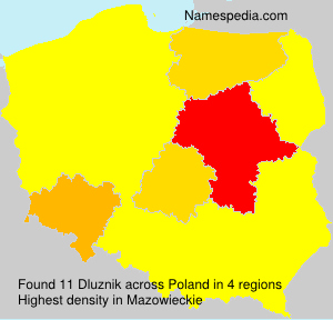Surname Dluznik in Poland