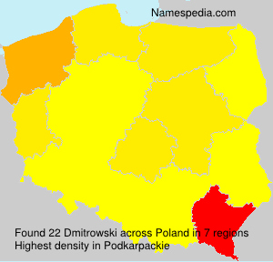 Surname Dmitrowski in Poland