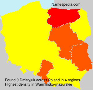 Surname Dmitryjuk in Poland