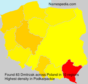 Surname Dmitrzak in Poland