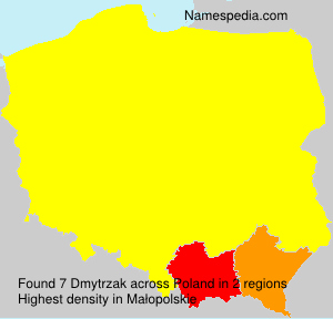 Surname Dmytrzak in Poland