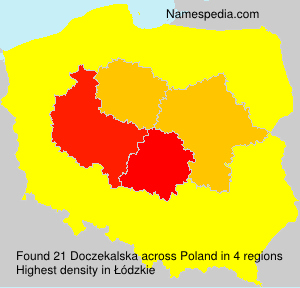 Surname Doczekalska in Poland Surname Doczekalska in Poland