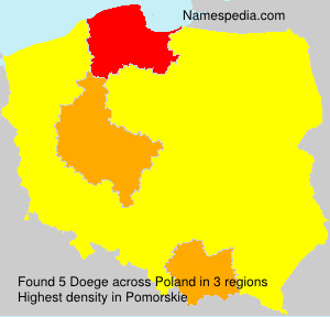 Surname Doege in Poland Surname Doege in Poland