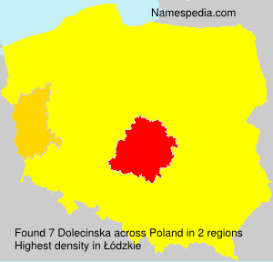 Surname Dolecinska in Poland Surname Dolecinska in Poland
