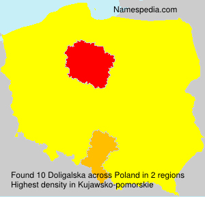 Surname Doligalska in Poland Surname Doligalska in Poland