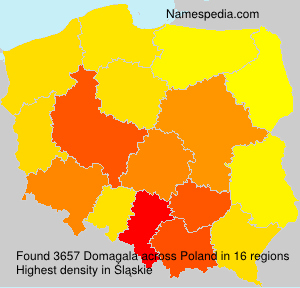 Surname Domagala in Poland Surname Domagala in Poland