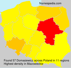 Surname Domasiewicz in Poland Surname Domasiewicz in Poland