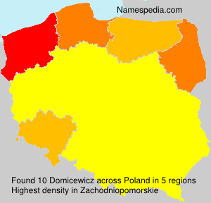Surname Domicewicz in Poland Surname Domicewicz in Poland